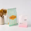 Sacos Personalizados para Embalagem de Torradas com Janela Transparente, Estilo Minimalista, Fechamento com Arame, Sacos a Vácuo para Pão