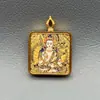 Estilo Xizang Thangka Caja Gabu Colgante de Acero de Titanio Colgante del Zodiaco Benmingfo Estilo Nacional Tarjeta de Buda Colgante Pequeño Thangka de Mano