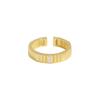 788 Estilo Coreano INS Nicho Lujo Ligero Diseño Geometría Minimalista Anillo de Plata de Ley S925 Microincrustado con Circonita para Mujer Texte