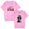 Camiseta de Verano para Pareja de Algodón Puro de Manga Corta con Hombro Caído Estilo Espada Berserk Legendario Casual Más Holgada Estilo Coreano a la Moda