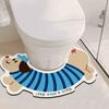 Alfombra Absorbente de Agua Secado Rápido Antideslizante Resistente a la Suciedad para Inodoro Alfombra de Barro de Diatomeas con Forma Especial para Baño Felpudo en Forma de U para Inodoro