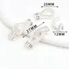 Fecho de Ferradura Banhado a Ouro 18K Cravejado com Zircônia Cor Diamante Preservada Fecho Universal Conector de Ponta de Fecho Fila Dupla Duplo Furo Fecho para Colar Pulseira B68