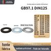 Lavadora plana padrão nacional 304/316/316L/escurecimento/galvanizado GB97.1 DIN125