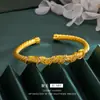 Pulsera Trenzada Infinita Sha Oro Taladro Artesanía Trenzado Retorcido Oro Pulsera Retorcida Antigua Joyería de Mano