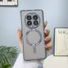 Para funda de teléfono Huawei mate60pro CD plating magnético iphone15 con película para lente cubierta transparente 11