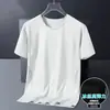 Camiseta deportiva de manga corta de seda helada para hombre, de comercio exterior, verano, holgada, para correr, fitness, secado rápido, transpirable, absorbente de sudor