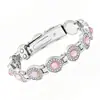 Pulsera Magnética de Doble Fila Color Oro Rosa para Mujer, Versión Grande con Incrustaciones de Esmeralda y Diamante, Joyería de Lujo Ligero para Parejas, Moda Transfronteriza de Tiktok