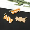 Set Mixto de 21 Accesorios de Aleación Esmaltada DIY Serie de Halloween: Linterna de Calabaza, Sombrero de Diablo, Colgantes para Pendientes