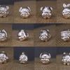 Cuerda de cuero roja con cuentas del zodiaco, accesorios de plata de ley 999, con forma de conejo, dragón, serpiente, caballo, oveja, mono, pollo, perro y cerdo