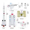 Decoración de Pastel de Astronauta Cohete Enchufable Nave Espacial Planeta Espacio Niño del Espacio Accesorios para Tarjeta de Cumpleaños de Repostería