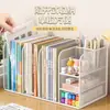 Soporte para Libros de Escritorio Estudiante Estantería para Guardar Libros Portalápices de Papelería Estantería Organizador de Archivos de Oficina Estante de Escritorio