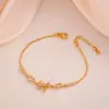 Pulseira Fofa e Doce Estilo Ins com Zircônia em Formato de Coração e Pingente de Borboleta, Joia Feminina para Presente de Dia dos Namorados, Atacado do Fabricante