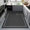 Tapetes de cocina de tierra de diatomeas al por mayor, antideslizantes, resistentes al aceite, lavables, absorbentes de agua, impermeables, alfombra de cobertura completa, tapetes para pies resistentes a la suciedad