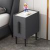 Mesa de cabeceira pequena 50cm simples super estreita armário de madeira maciça luxo placa de rocha 25cm moderno mini armário de cabeceira de alta luz