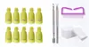 Conjunto completo de ferramentas de cuidado para remoção de unhas, kit de remoção de unhas com empurrador de aço, escova de limpeza, discos de algodão, conjunto para manicure e remoção de unhas para uso doméstico