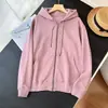 ¡Ve al país insular! Estilo clásico~ Sudadera con capucha unisex para pareja, corte holgado, adelgazante, de algodón polar, con cremallera, tipo chaqueta