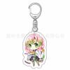 Cazador de demonios: Kimetsu No Yaiba Colgante Transparente de Doble Cara Llavero Acrílico de Anime Dropshipping Muestra Acrílica