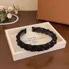 Nueva Moda Simple Elegante Elegante Aro para el Cabello de Tela Trenzada Otoño e Invierno Combinación con Todo Diadema de Terciopelo y Piel Accesorios para el Cabello