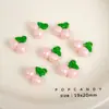 Colgante de Cereza Pequeña Resina de Durazno Alta Transparencia Exquisito con Perlas Material Hecho a Mano Joyería Linda Accesorios para DIY Hecho a Mano