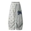Pantalones Casuales de Estilo Americano con Estampado de Estrellas para Mujer, Nueva Colección de Primavera, Cintura Elástica, Corte Holgado, Pantalones de Pierna Ancha Adelgazantes, Pantalones Largos Versátiles de Moda