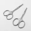 Tijeras para Pelo de Nariz de Acero Inoxidable Set de Tijeras para Hombres Tijeras Pequeñas Redondas para el Hogar Recortador de Nariz Tijeras Manuales para Recortar el Pelo