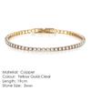 Pulsera de Tenis Explosiva de Venta Caliente Transfronteriza de Amazon para Mujer Chapada en Oro Real con Zirconia Pulsera al por Mayor Pulsera de Diamantes Completa s5650