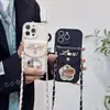 Espejo de Maquillaje Adecuado para Funda de Teléfono Móvil Iphone16Promax Todo Incluido Apple 17Air Cartera con Monedero Cruzado 14/15