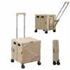 Carrito de Compras Plegable, Carrito de Compras, Carrito Multifuncional, Carrito de Supermercado, Escalera Portátil, Carrito de Compras Doméstico