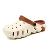 Zapatos de agujeros de suela blanda nuevos transfronterizos para hombre, sandalias de verano para exteriores, zapatos sin cordones de suela gruesa, zapatillas de playa para mujer