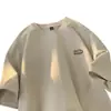 Roupas de Comércio Exterior Roupas Pesadas Camiseta Retrô Juvenil Masculina Solta Verão Slim Manga Curta Marca de Moda High Street Estilo Americano