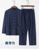 Traje Tang de Algodón y Lino Estilo Chino Traje de Manga Larga para Hombre, Estilo Chino Retro Holgado Hanfu Tai Chi Top, Ropa Zen, Ropa de Laico