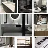 Láminas de Mármol Natural, Muestra Disponible: Travertino de 15*15 en Blanco, Negro, Gris, Marrón, Tonos Oscuros y Claros para Muebles, Cubiertas de Mesa de Comedor y Piedra para Paredes