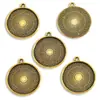 Acessórios para Joias DIY de Liga 20mm Diâmetro Interno Pedra do Tempo Base Redonda Pingente Decorativo para Colar C104