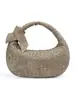 Bolso grande de ante tipo dumpling, bolso de mano tejido a mano y anudado, bolso de hombro de alta gama para fiesta, bolso de axila, bolso de mano
