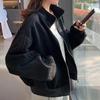 Abrigo Deportivo Corto para Mujer 2023 Nuevo Otoño e Invierno Chaqueta de Hombrecito Cárdigan Estilo Relajado Traje de Béisbol Top de Mujer