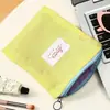 Bolsa Pequeña de Almacenamiento Color Block Macarrón de Alto Valor Portátil con Cremallera Bolsa de Maquillaje Exportación Exterior para Lápiz Labial Cosméticos Bolsa de Mano