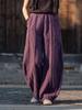 26 Outono Novo Algodão e Linho Moda Feminina Único Ramie Lavado com Areia Patchwork Escovado Casual Calça Harem Feminina Calça Lanterna