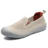 Zapatos Casuales para Caminar Transfronterizos para Mujer, Zapatos sin Cordones de Tejido Fly-Knit Antideslizantes, Zapatos Individuales de Suela Plana, Zapatos Finos y Transpirables de Suela Blanda para Mamá