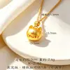 El mismo lindo colgante de mascota para jugar al escondite de la joyería, colgante de gato de la fortuna de lirio del valle dorado, collar de oro arena, regalo para novia