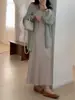 Primavera 2025 Nuevo Cardigan de Punto Fino con Cordones de Longitud Media Suave Holgado Suave Cera Protector Solar Abrigo Moda para Mujer