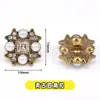 Nuevo Botón de Aleación con Incrustaciones de Pedrería Color Antiguo Estilo Pequeño de Lujo Cosido a Mano Botón Decorativo Botón Accesorios de Ropa DIY