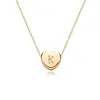 Amazon Transfronterizo Nuevo Diseño Collar con Forma de Corazón Collar de 26 Letras Moda para Mujer Versátil Regalo de Cumpleaños