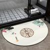 Alfombra absorbente para puerta de baño semicircular al por mayor, felpudo para piso para el hogar, felpudo para puerta de baño, alfombra antideslizante de secado rápido