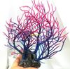 Árvore de coral de simulação macia plástico coral falso decoração macia aquário paisagismo grama aquática árvore de ferro marinho coral de resina