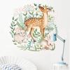Adesivos de parede de coelho da floresta pintados à mão adesivos autoadesivos decorativos do quarto da sala de estar AY10201 cervo sika