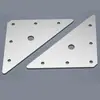 Placa de Metal Recta Engrosada Acero Inoxidable Pieza de Conexión Triangular Refuerzo de Muebles Pieza Triangular de Hierro Conector Universal Escuadra