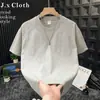 Camiseta Masculina Tie-Dye Tendência, Novo Estilo de Verão, Casual Retrô Americano Masculino com Gola Redonda e Manga Curta