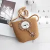Qiu Nan saco de palha das crianças moda coreana novo saco mensageiro decoração ao ar livre bonito saco dos desenhos animados atacado
