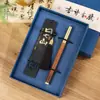 Marcador Personalizado, Caja de Regalo Estilo Chino Clásico, Estilo Antiguo de Alta Gama, Caligrafía Cultural y Creativa de Alta Gama, Regalo de Alta Gama para Personas Mayores