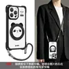 Adecuado para funda de teléfono móvil Apple 17Promax 15 Correa para las cuatro esquinas Iphone16 Lindo Panda 14 Anticaída 13 Soporte